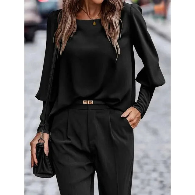 Milyn - Elegante Bluse mit Rückenknöpfen