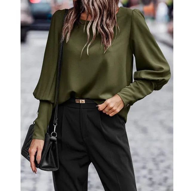 Milyn - Elegante Bluse mit Rückenknöpfen