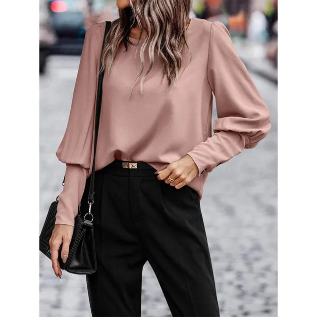 Milyn - Elegante Bluse mit Rückenknöpfen