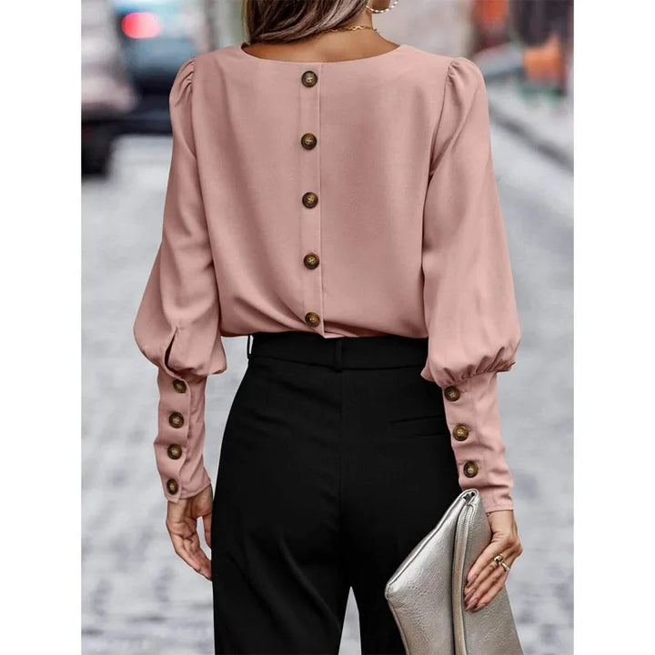 Milyn - Elegante Bluse mit Rückenknöpfen