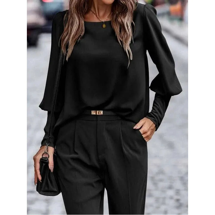 Milyn - Elegante Bluse mit Rückenknöpfen