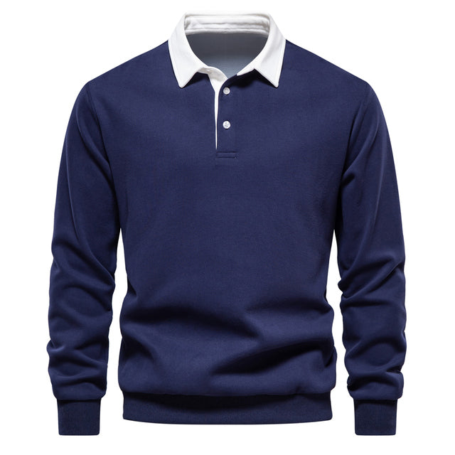 Pullover mit Kontrastkragen für Herren