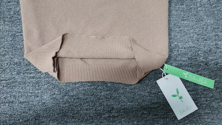 Lucile - Pull uni doré avec col rond