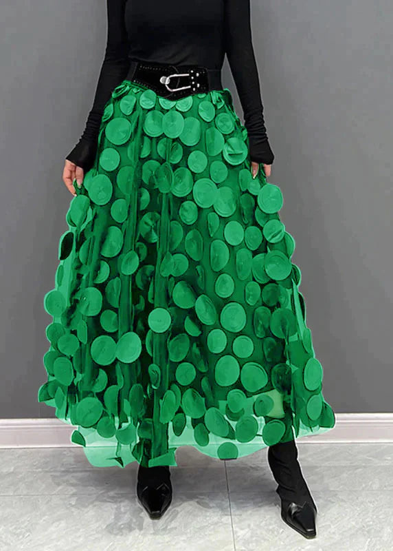 Jupe maxi original avec applications 3D et couches de tulle – jupe statement pour événements de mode, style urbain et occasions spéciales
