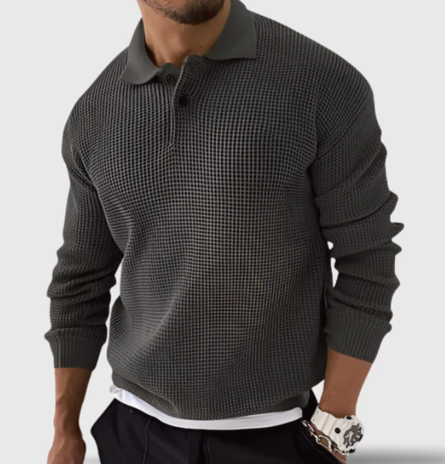 Adriel - pull polo tricoté élégant pour hommes