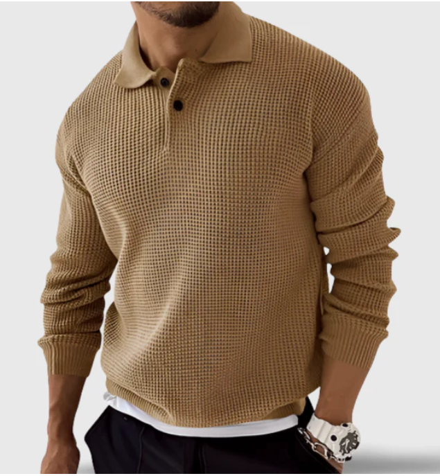 Adriel - pull polo tricoté élégant pour hommes