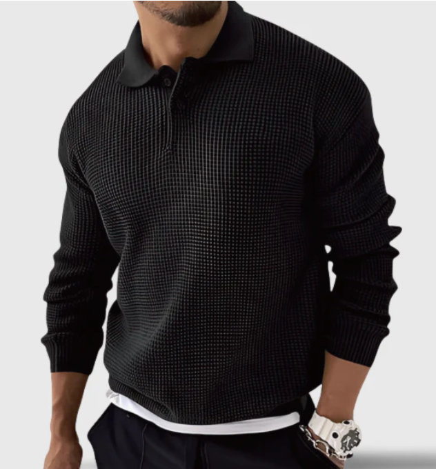 Adriel - pull polo tricoté élégant pour hommes