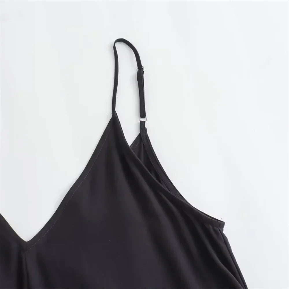 Lena - Robe midi fluide avec décolleté en V pour les vacances