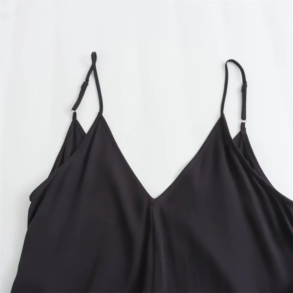Lena - Robe midi fluide avec décolleté en V pour les vacances