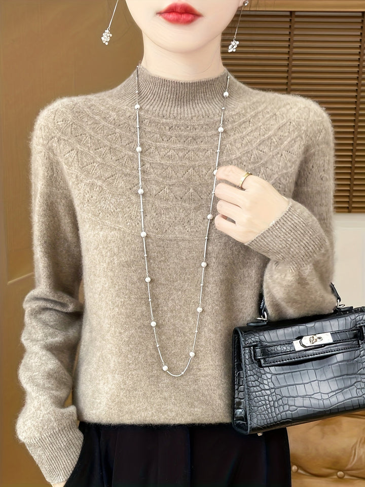 Ausschnitt Wollstrickpullover Pullover Damen | Für den Alltag