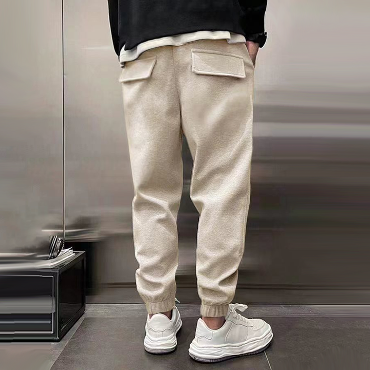 Pantalon large pour femmes en lin – pantalon d'été avec taille élastique, pantalon décontracté aéré en tissu de lin respirant