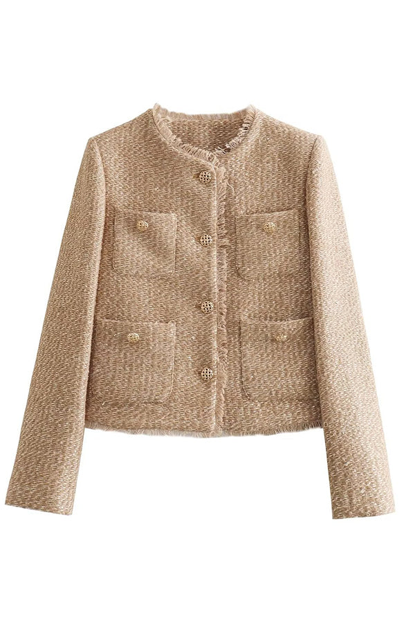 Annette - Veste avec col rond et boutons