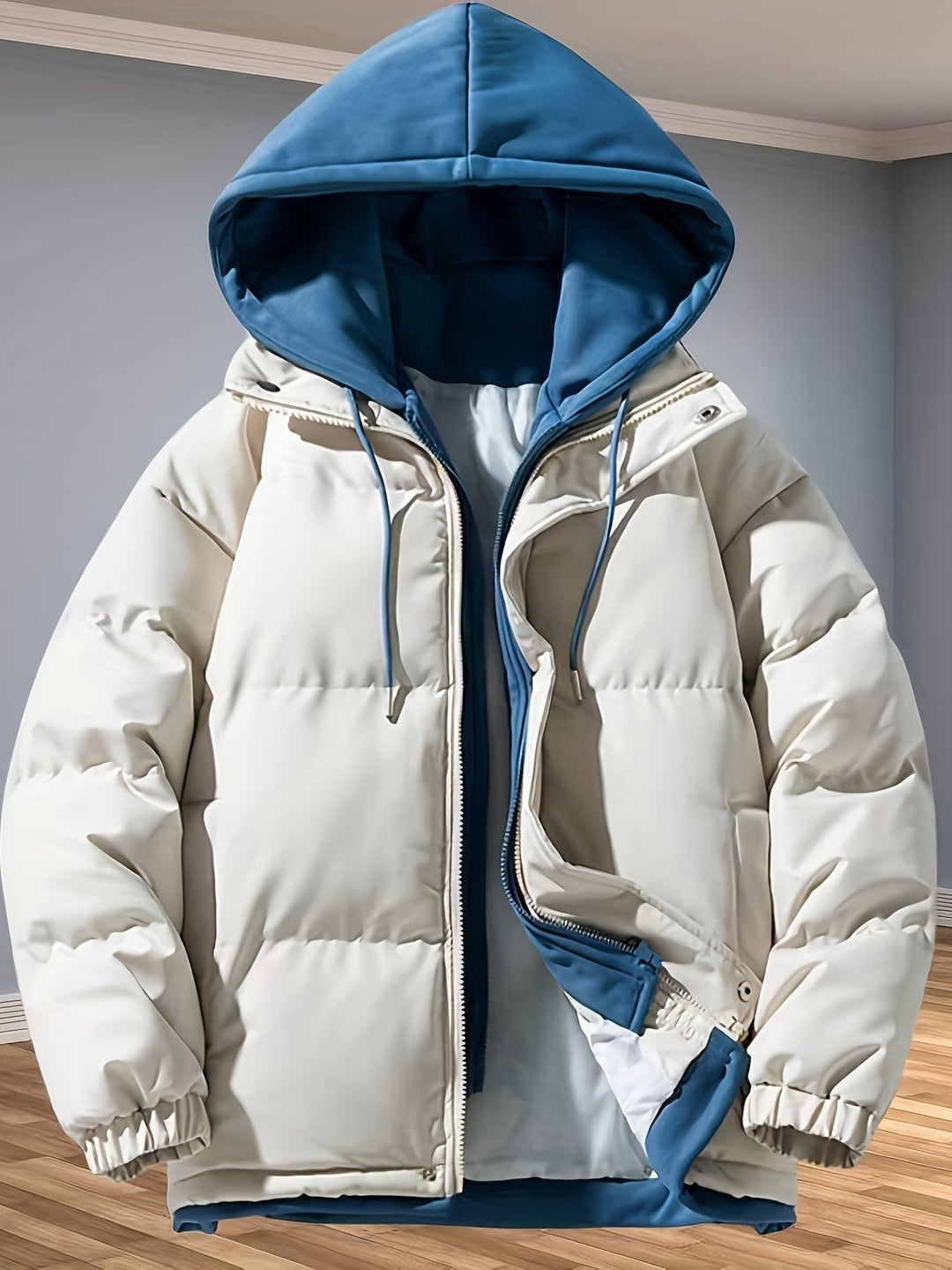 Veste d'hiver chaude épaissie mi-longue à fermeture éclair pour hommes | Parfaite pour les activités de plein air