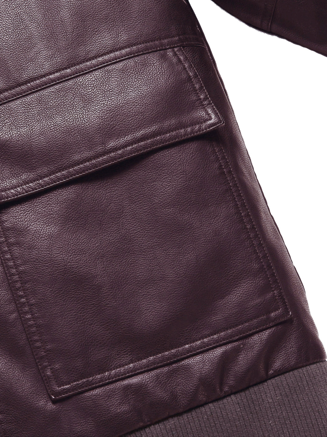 Veste d'hiver chaude en polaire et cuir PU pour hommes | Parfaite pour les activités de plein air