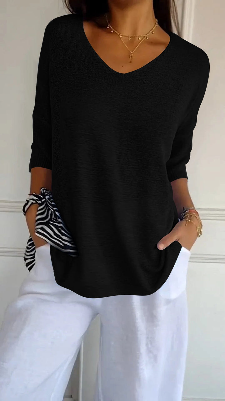 Celestria - Hauts tricotés à col en V pour femmes pour dames