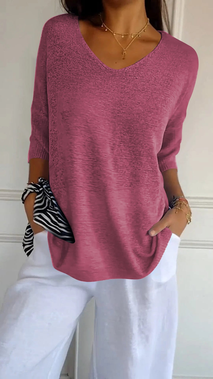 Celestria - Hauts tricotés à col en V pour femmes pour dames
