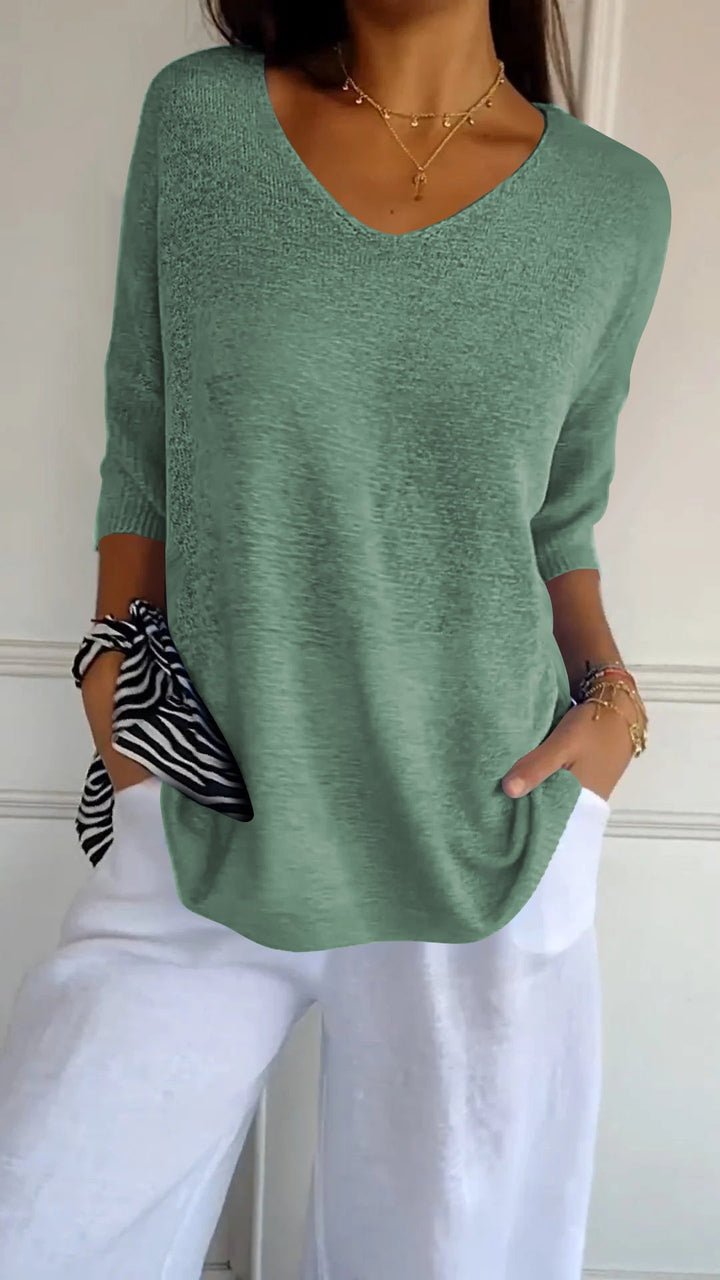 Celestria - Hauts tricotés à col en V pour femmes pour dames