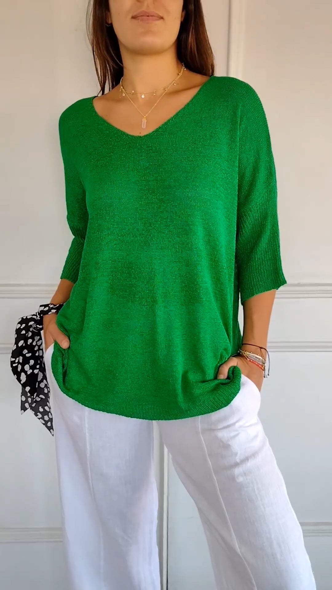 Celestria - Hauts tricotés à col en V pour femmes pour dames