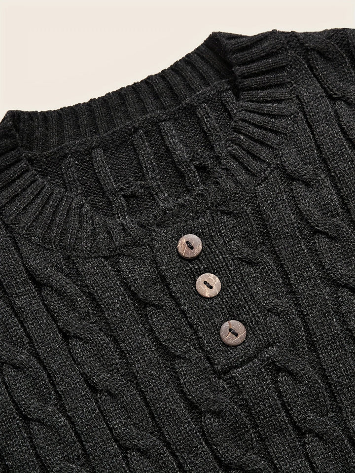 Hiram - Pull décontracté pour homme avec boutons
