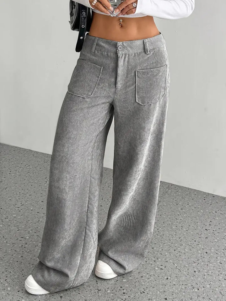 Makara – Pantaloni a cordoncino con gamba larga