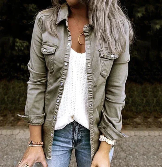 Nova - Giacca morbida in denim casual