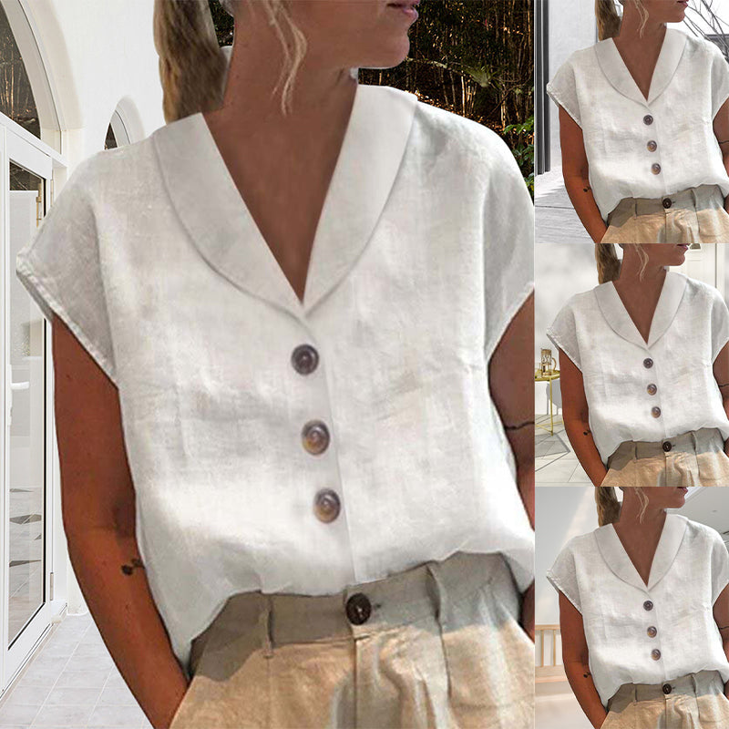 Theresia - Shirt - Casual Collar - Comfortable and Relaxed - All Seasons for Women