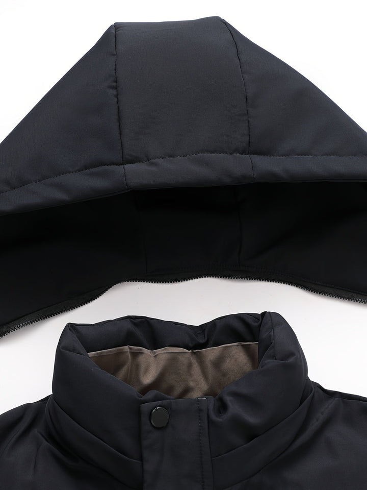 Mose - Manteau d'hiver matelassé pour hommes avec capuche - Veste chaude avec fermeture éclair et poches