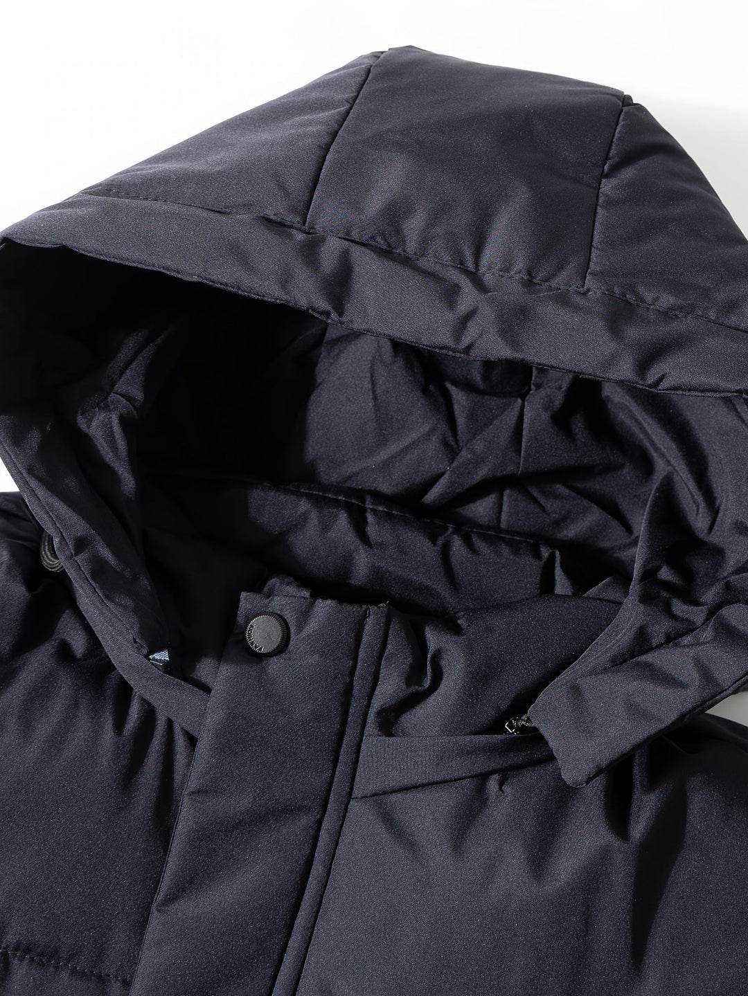 Veste d'hiver homme avec capuche – Veste matelassée chaude, coupe-vent et imperméable avec fermeture éclair et poches