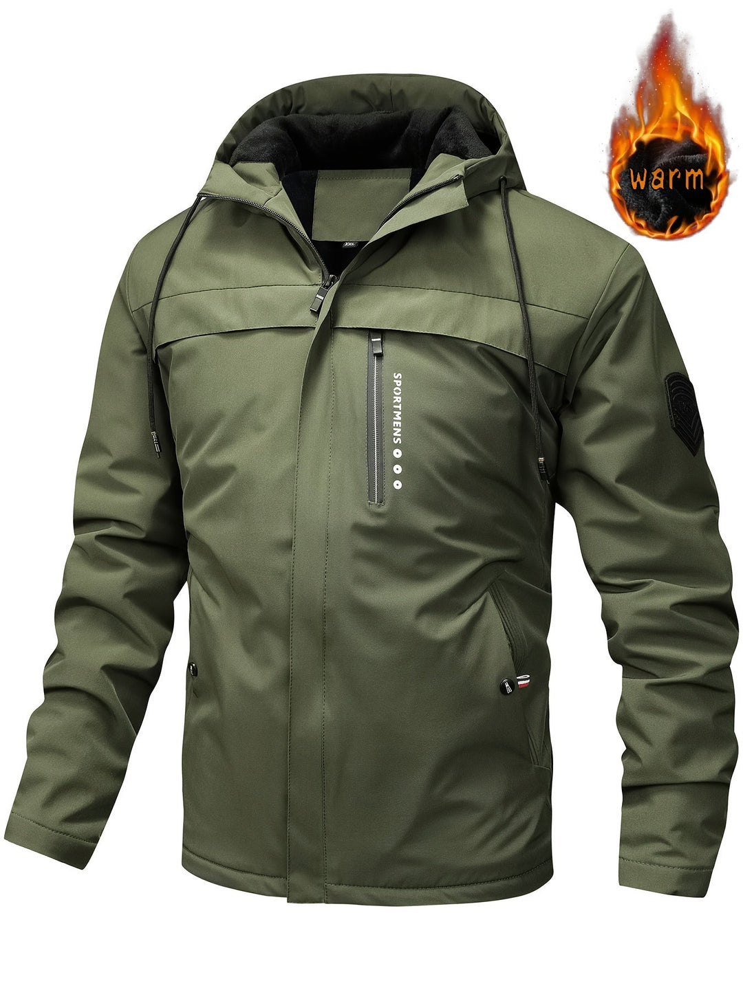 Veste à capuche en polaire chaude pour activités de plein air pour hommes | Parfait pour les activités de plein air