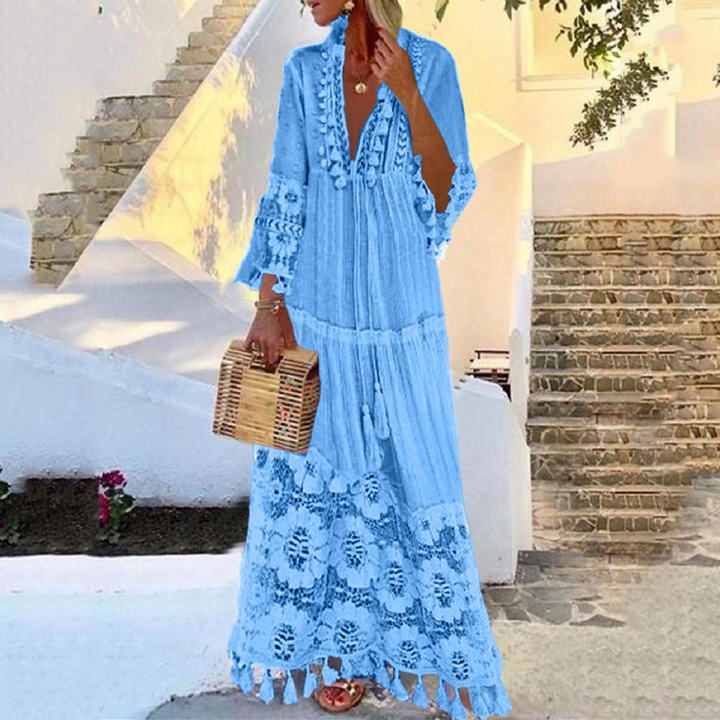 ELINA Maxikleid aus Böhmischer Spitze – Elegantes, Feminines Design für den Sommer