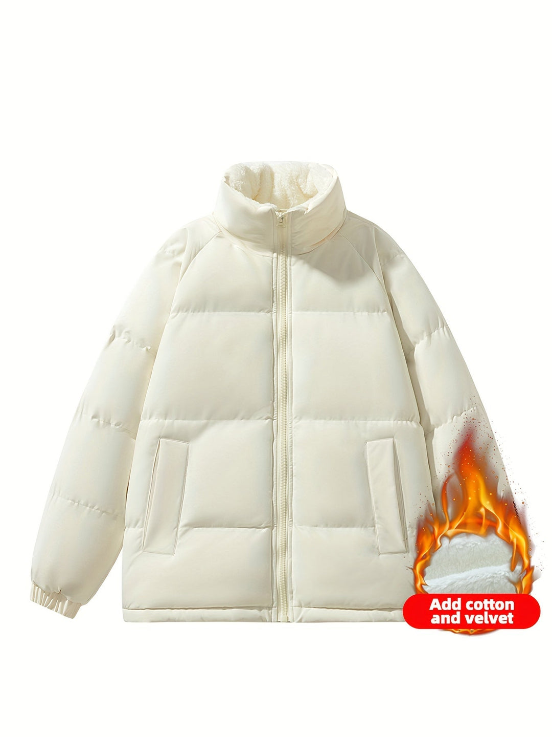 Modische warme Fleece-Puffer-Winterjacke für Damen | Perfekt für Outdoor-Aktivitäten