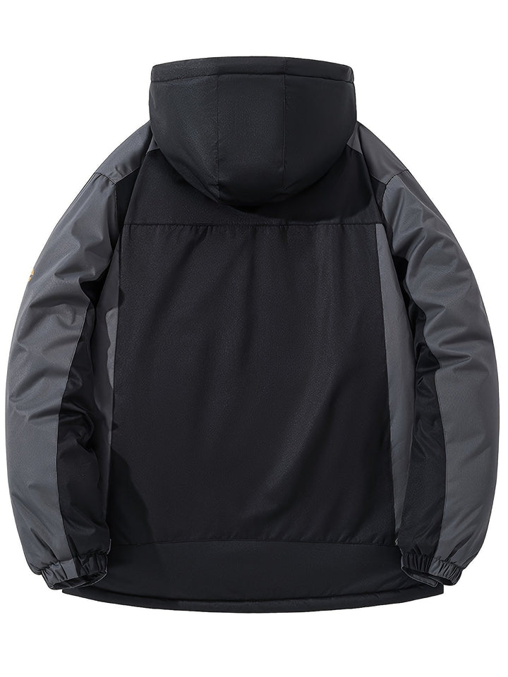 Veste d'hiver pour hommes avec poche à rabat en polaire à fermeture à bouton chaud | Parfait pour les activités de plein air