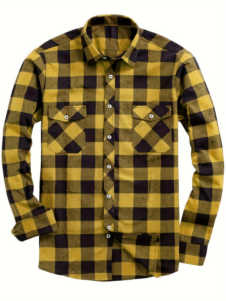David | Camicia di flanella a quadri con maniche lunghe