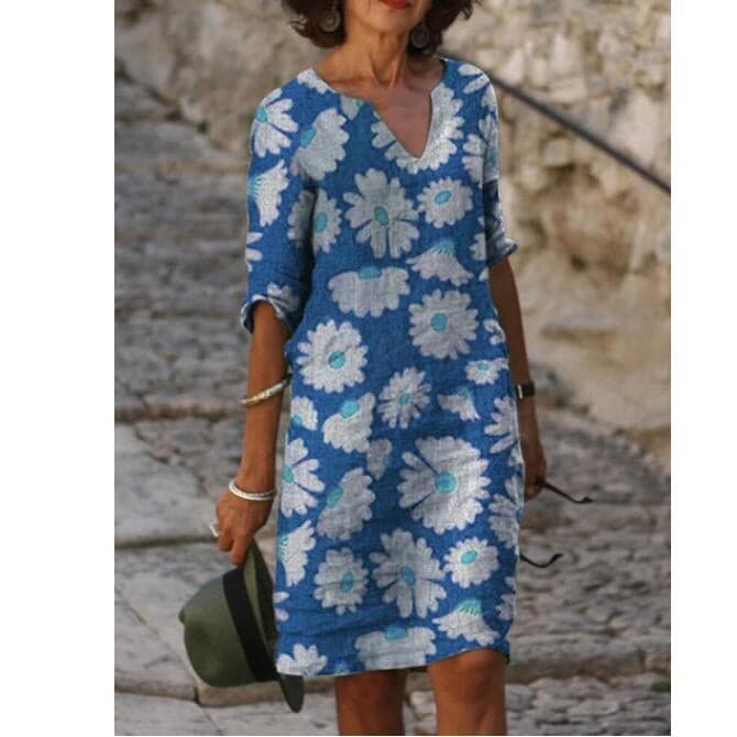 Robe Midi Élégance Florale – Raffinement Naturel et Sophistication