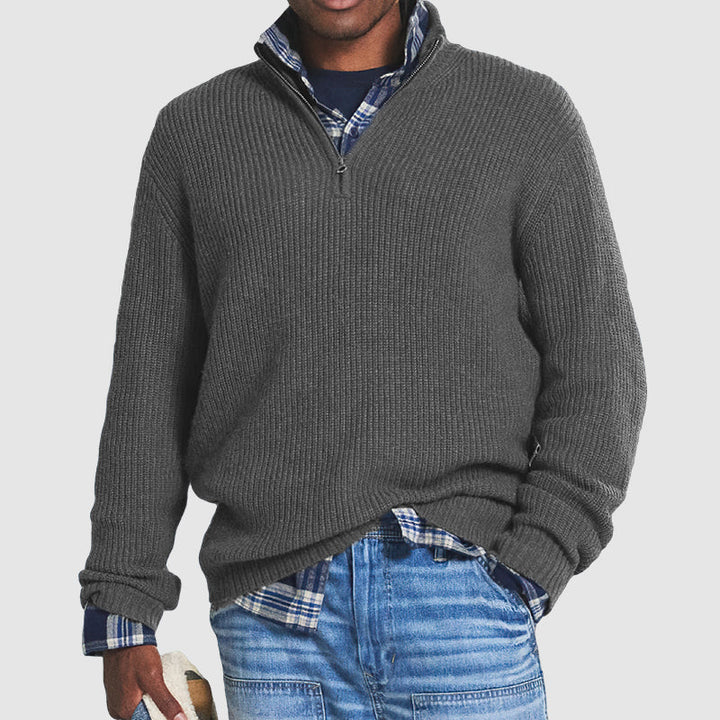 Constantine - Maglione casual da uomo business con cerniera