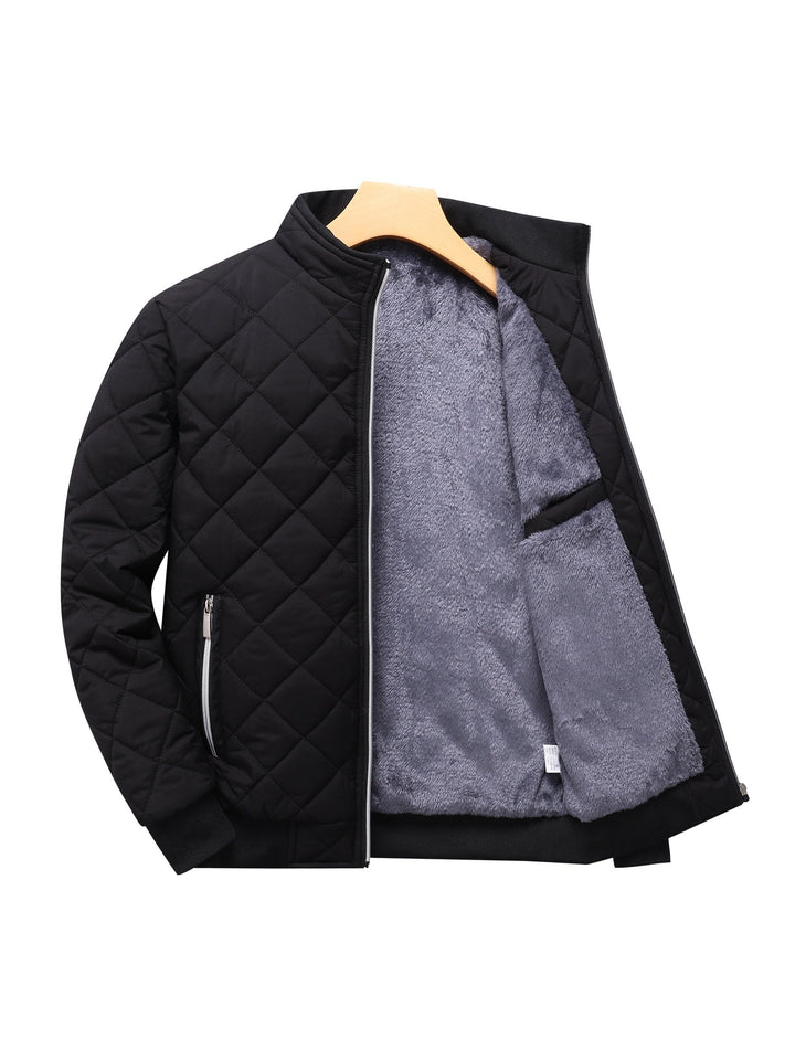 Casual Solide Fleece Warme Puffer Winter Jacke Für Herren | Perfekt für Kalte Wintertage