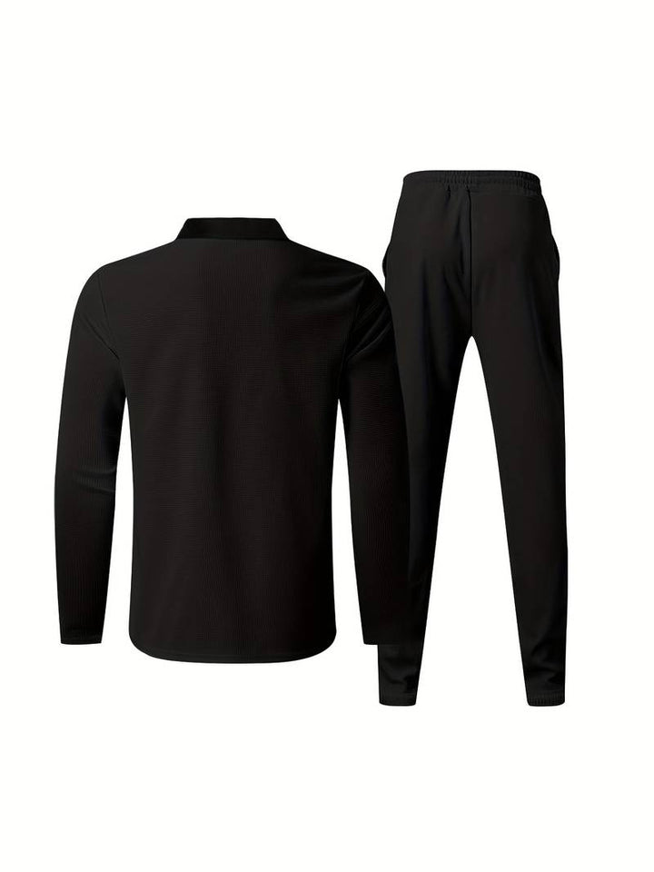 Ensemble pour homme en deux pièces – Ensemble de loisirs et survêtement d'entraînement à col montant à la mode