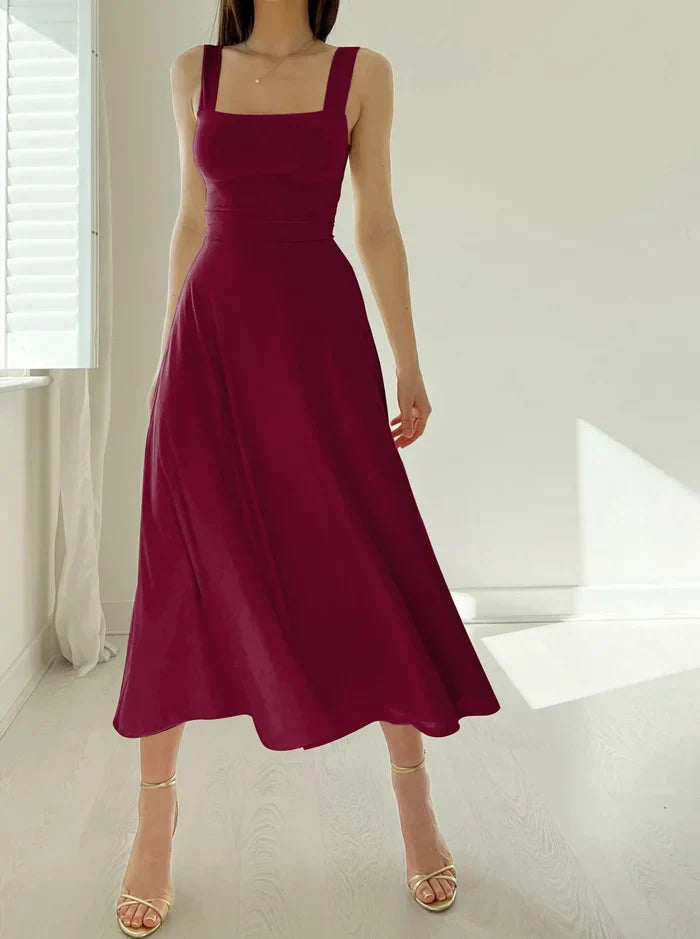 Seline - Nouvelle robe mini slim fit à larges bretelles épaisses pour l'été 2024