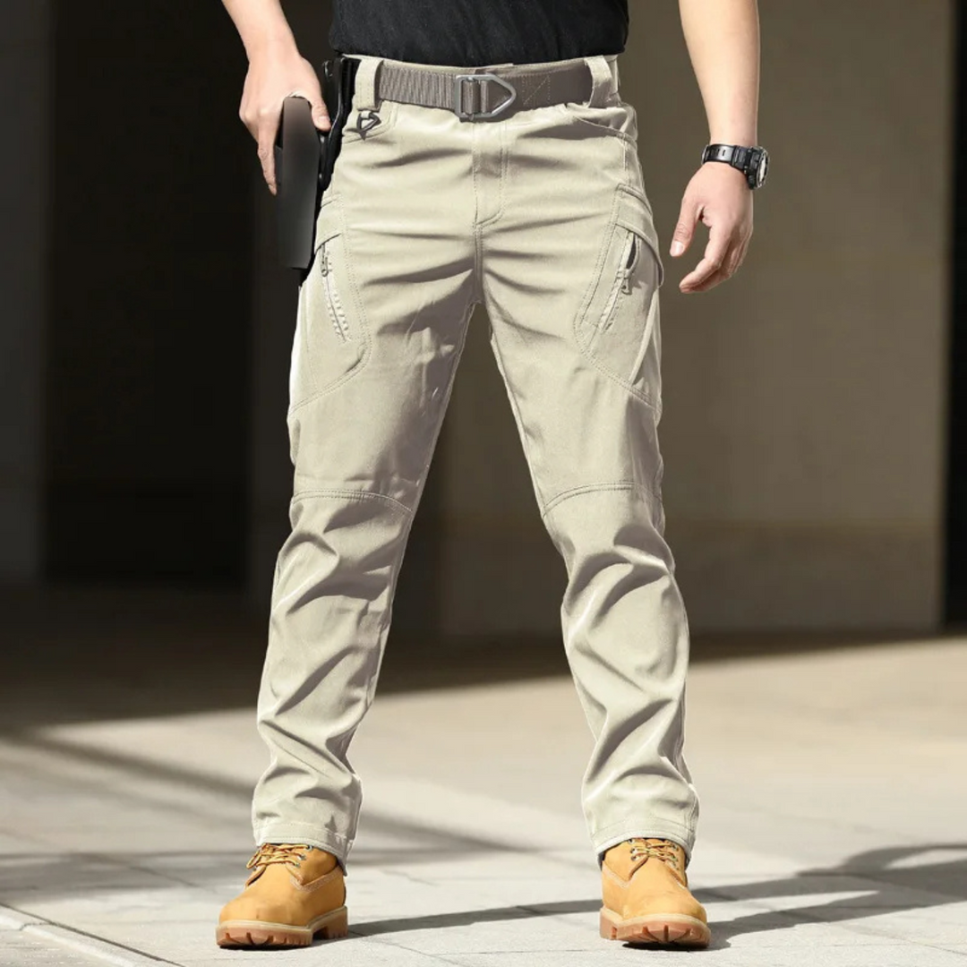 Pantalon cargo à plusieurs poches respirant pour homme avec fermeture éclair