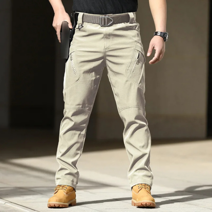 Pantalon cargo à plusieurs poches respirant pour homme avec fermeture éclair