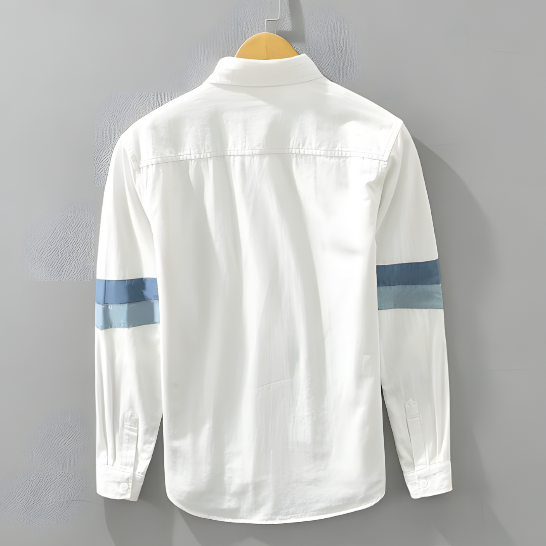 Olaf - polo avec rayures patchwork contrastées
