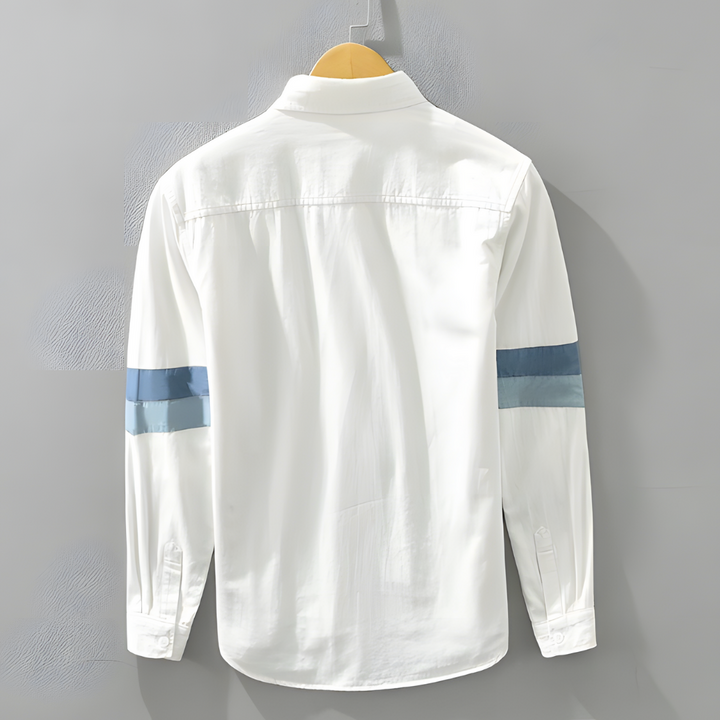 Olaf - polo avec rayures patchwork contrastées