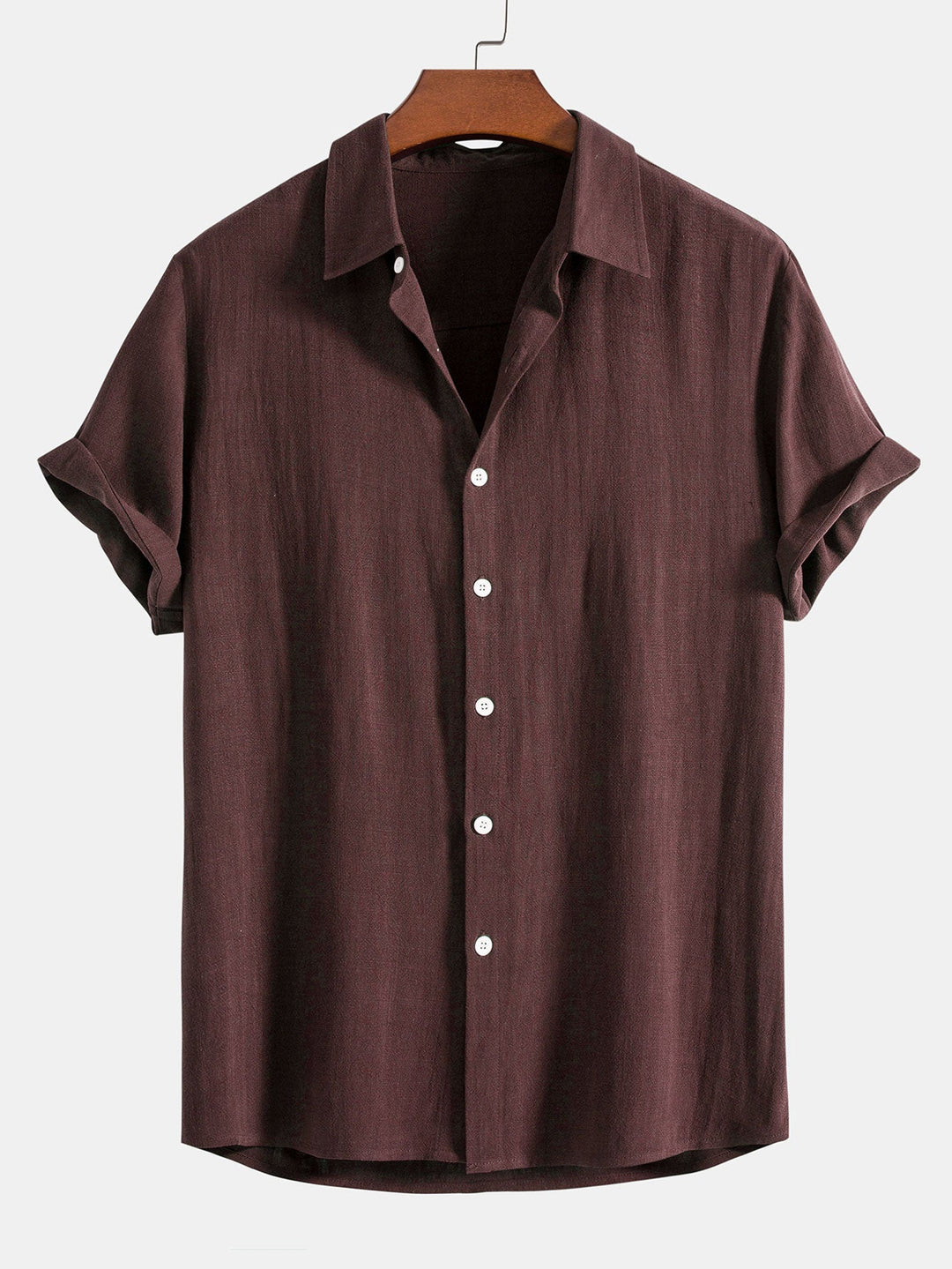 Camicia a maniche corte e pantaloni di lino set estivo per uomo