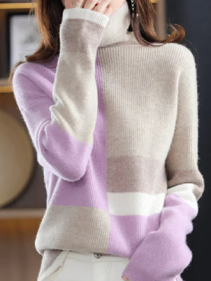 Riley - Maglione a collo alto classico da donna