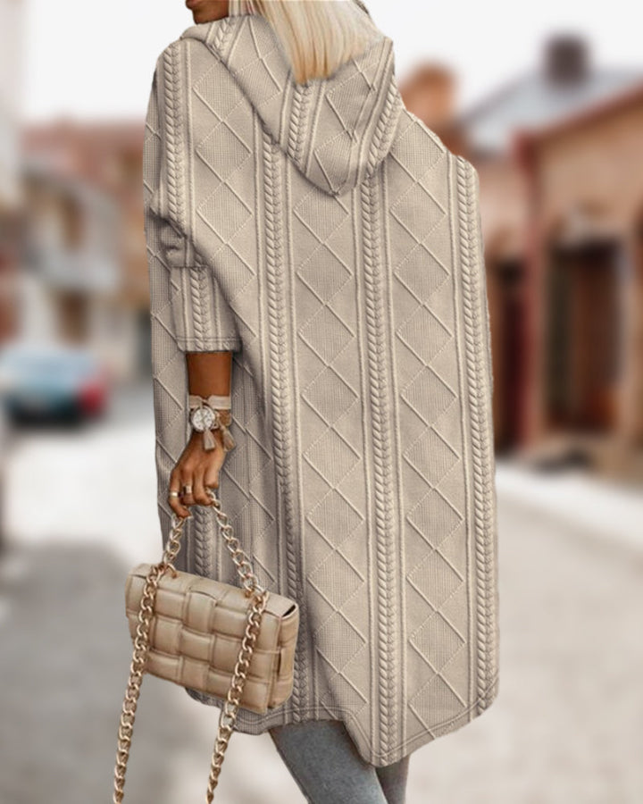 Nadine | Long manteau structuré avec capuche