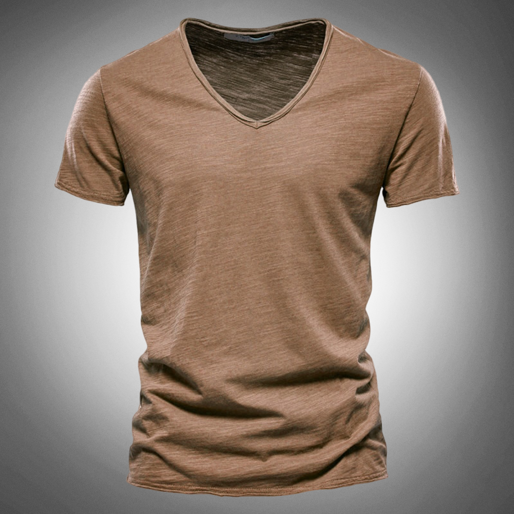 Basic Herren T-Shirt mit V-Ausschnitt – Slim Fit Shirt für Freizeit, Sommer & Streetstyle Looks