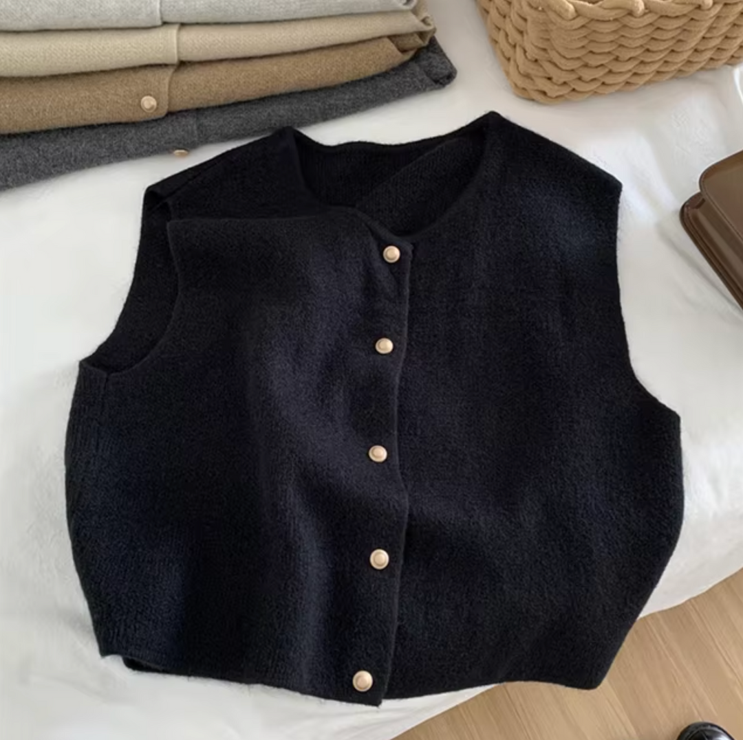 Annabeth – Gilet senza maniche lavorato a maglia