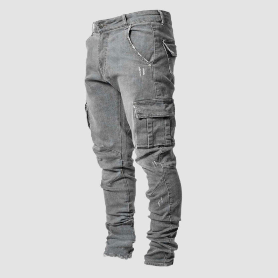 Kairo - Pantalon cargo en denim stylé pour hommes