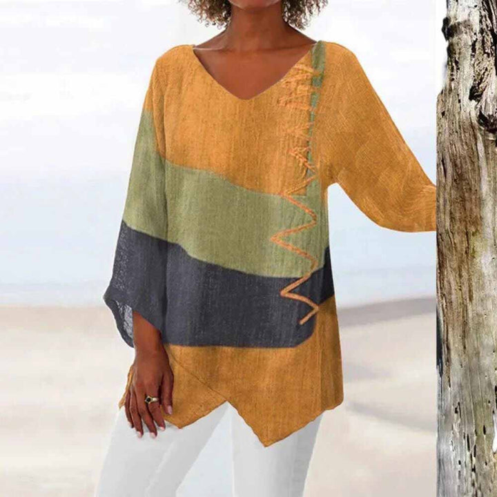 ELADIE - Chemise élégante tricolore