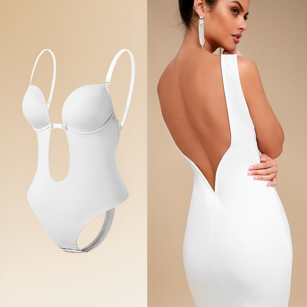 Rückenfreier Shapewear-Body für Damen – Unsichtbarer BH-Body für tiefe Rückenausschnitte